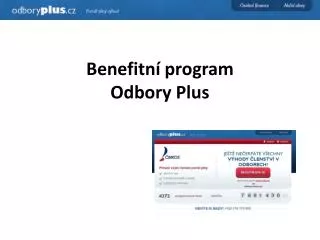 benefitn program odbory plus