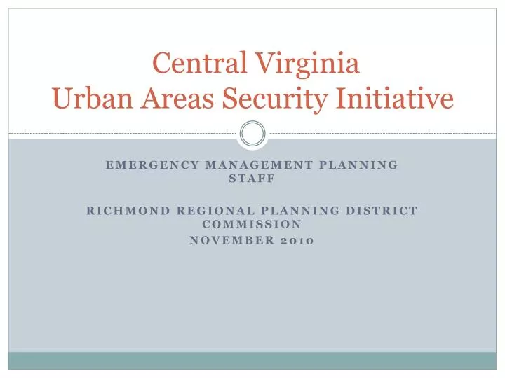 central virginia urban areas security initiative