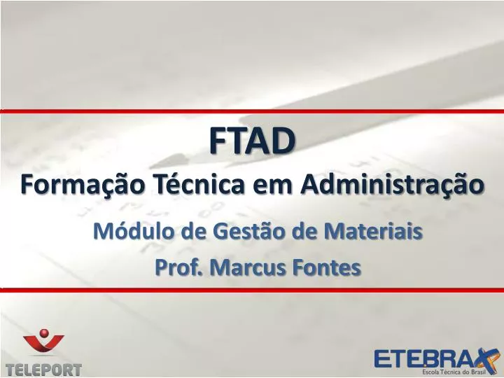 ftad forma o t cnica em administra o