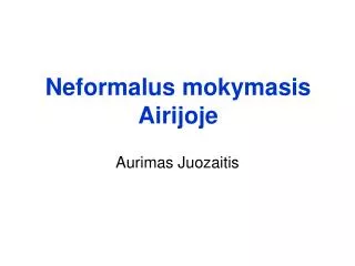 neformalus mokymasis airijoje