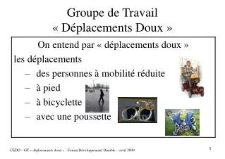groupe de travail d placements doux