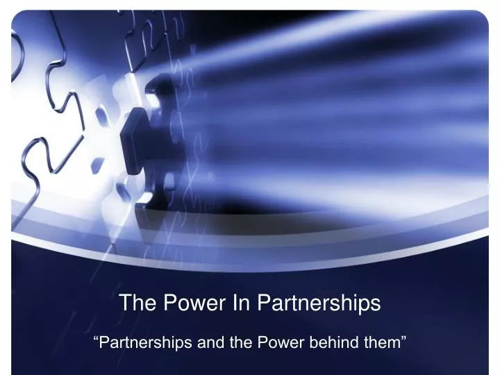 the power in partnerships