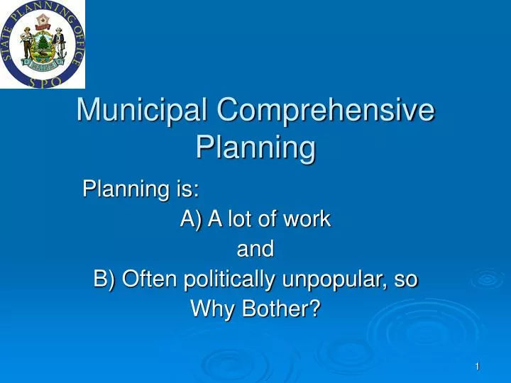 municipal comprehensive planning