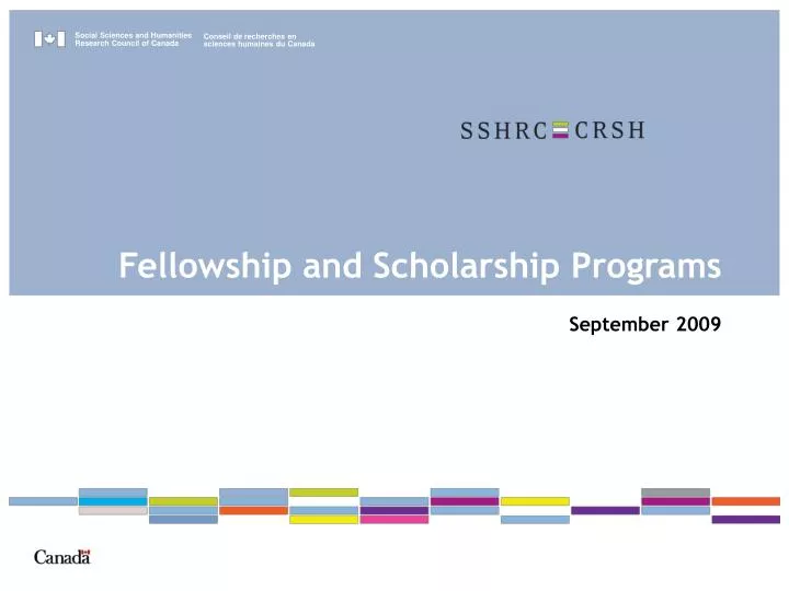 fellowship and scholarship programs september 2009