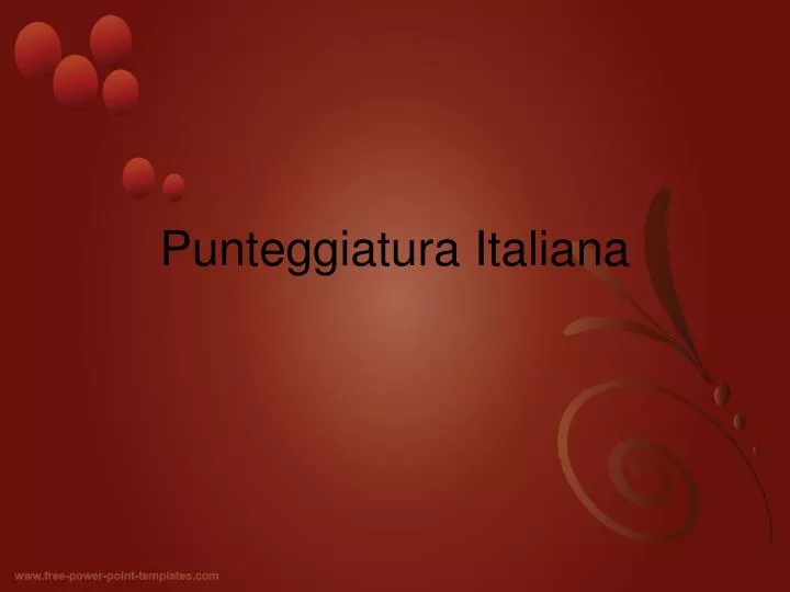 punteggiatura italiana
