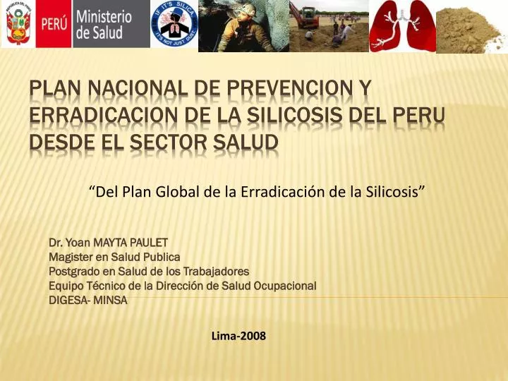 plan nacional de prevencion y erradicacion de la silicosis del peru desde el sector salud