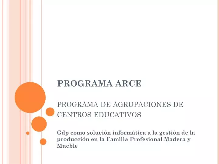 programa arce programa de agrupaciones de centros educativos