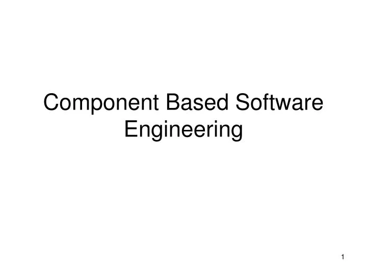 component based software engineering