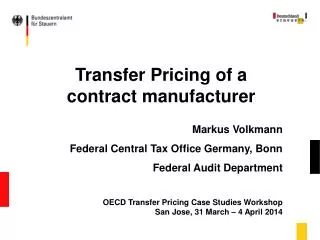Transfer Pricing of a contract manufacturer
