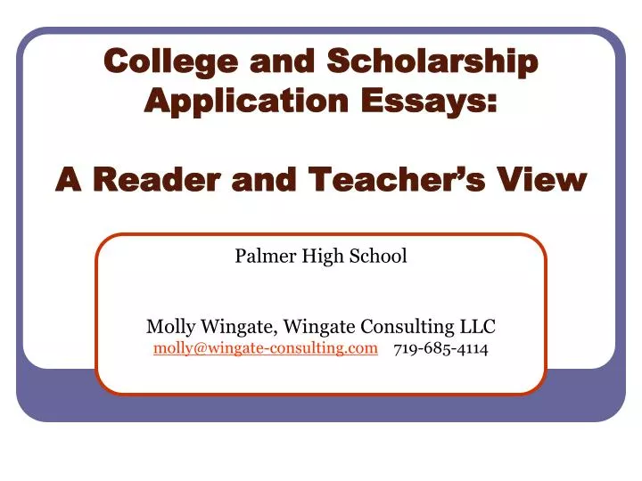 college and scholarship application essays a reader and teacher s view