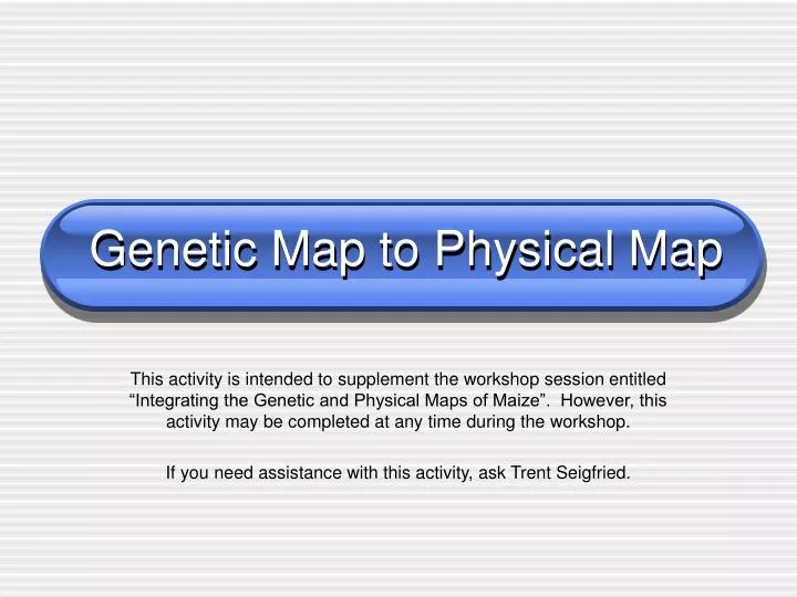 genetic map to physical map