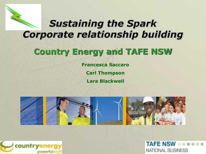 sustaining the spark corporate relationship building country energy and tafe nsw