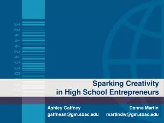 Sparking Creativity in High School Entrepreneurs