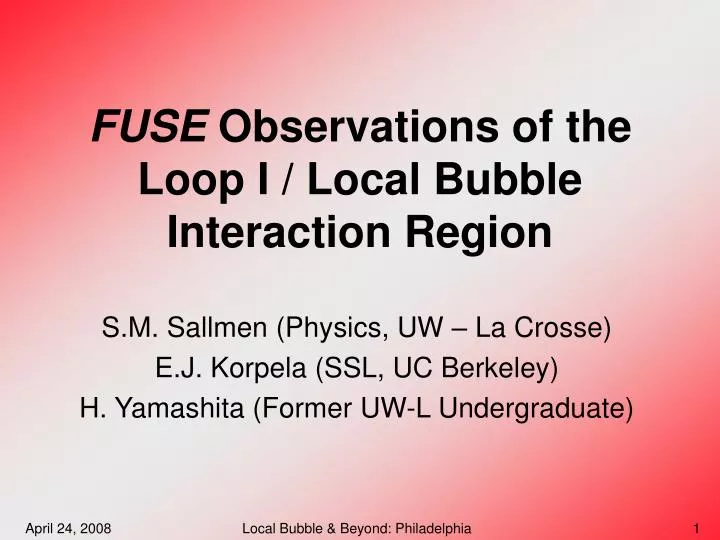 fuse observations of the loop i local bubble interaction region