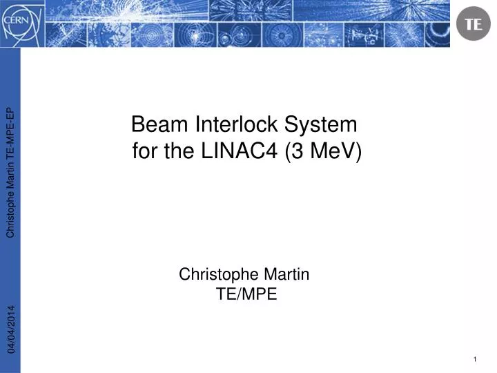 beam interlock system for the linac4 3 mev
