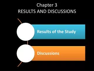 Chapter 3 RESULTS AND DISCUSSIONS