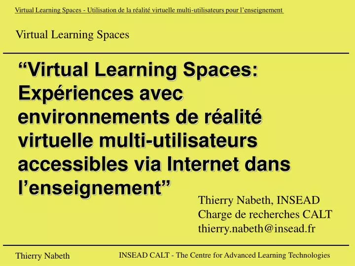 virtual learning spaces