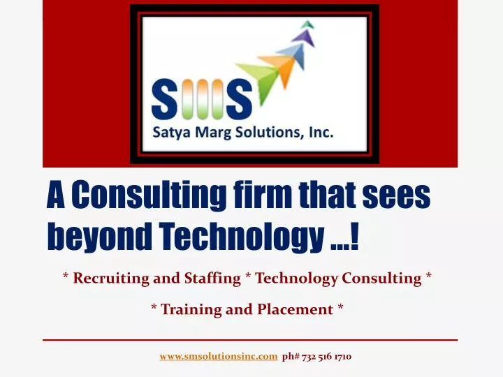 a consulting firm t hat s ees b eyond technology