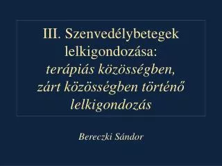 iii szenved lybetegek lelkigondoz sa ter pi s k z ss gben z rt k z ss gben t rt n lelkigondoz s