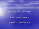 La prima integrazione : il cibo - slide 1