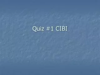 quiz 1 cibi