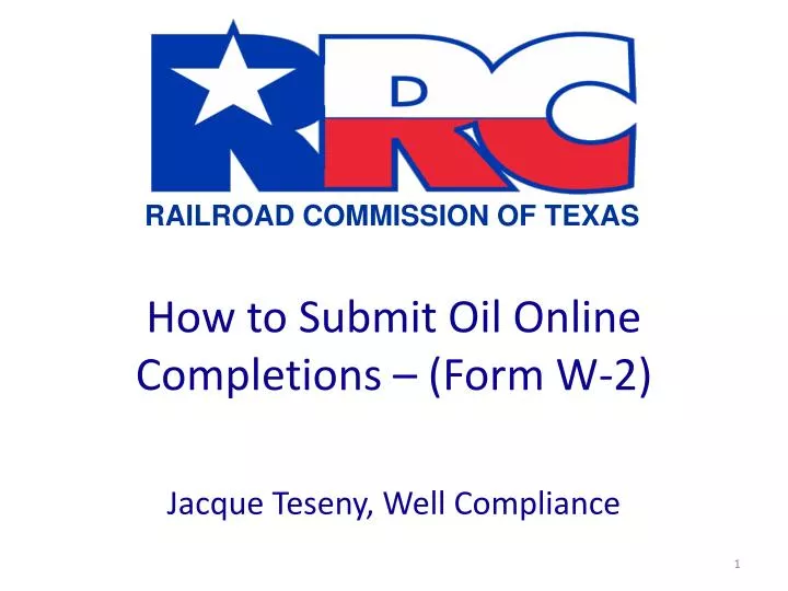 how to submit oil online completions form w 2