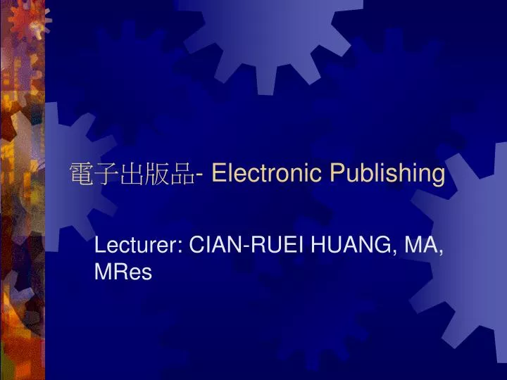 electronic publishing