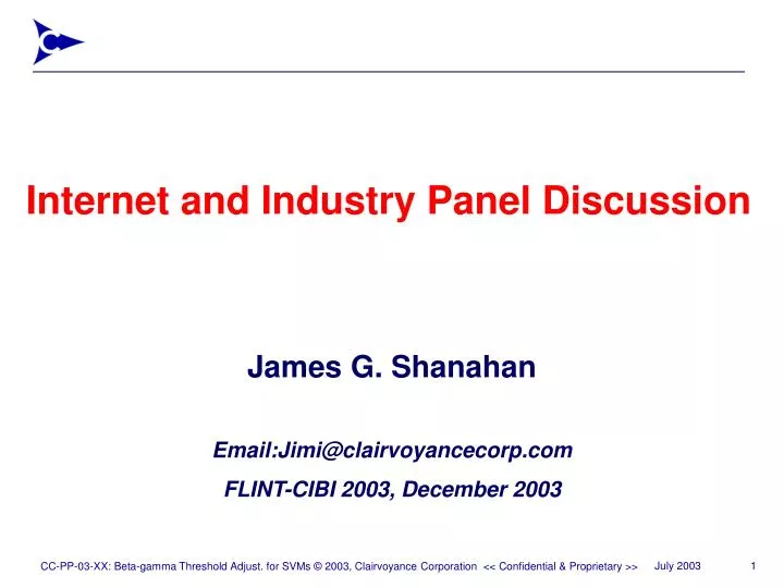 internet and industry panel discussion