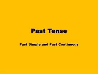 Past Tense