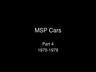 MSP Cars