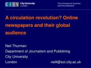 A circulation revolution? Online newspapers and their global audience