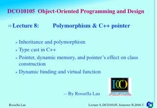 DCO10105 Object-Oriented Programming and Design
