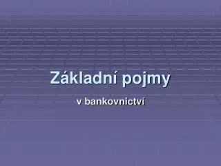 z kladn pojmy