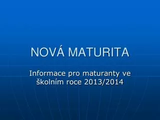 nov maturita