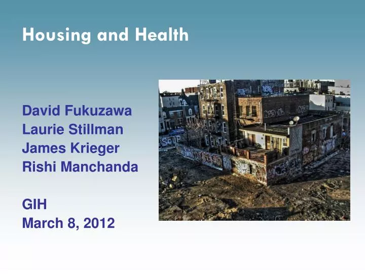 housing and health