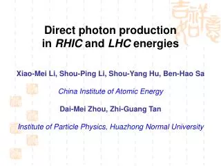 Direct photon production in RHIC and LHC energies