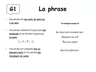 la phrase