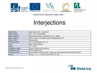 interjections