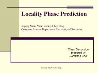 Class Discussion prepared by Bumyong Choi