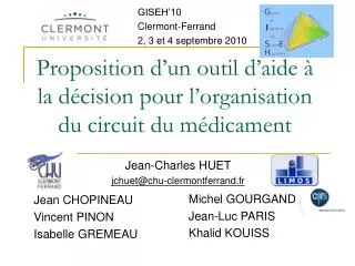 proposition d un outil d aide la d cision pour l organisation du circuit du m dicament