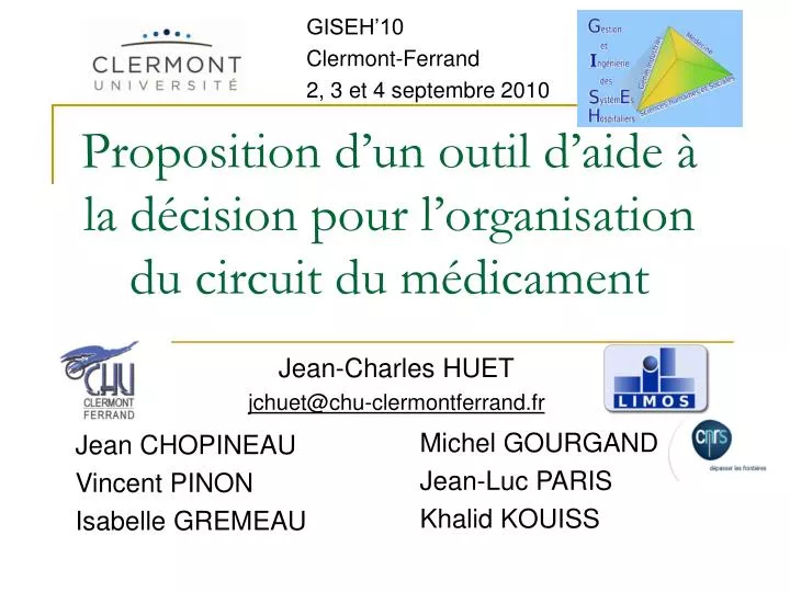 proposition d un outil d aide la d cision pour l organisation du circuit du m dicament