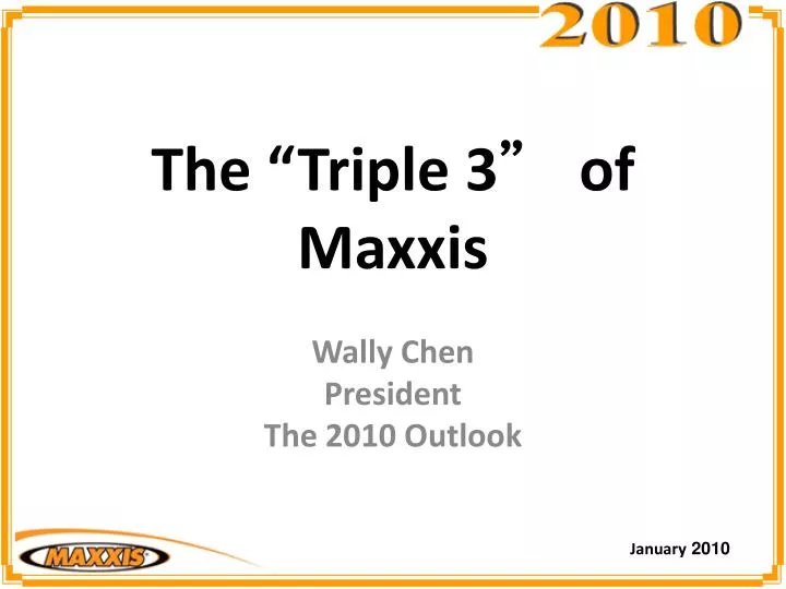 the triple 3 of maxxis