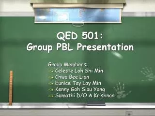 QED 501: Group PBL Presentation