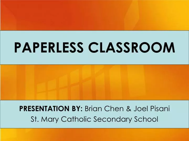 paperless classroom
