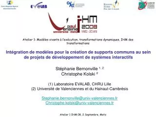 atelier 1 mod les vivants l ex cution transformations dynamiques ihm des transformations