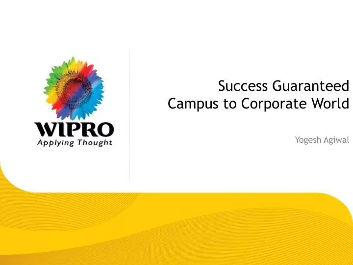 success guaranteed campus to corporate world