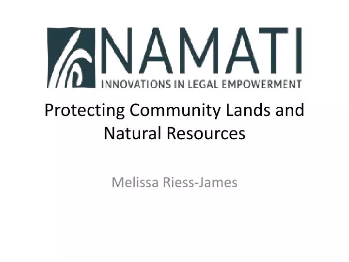 protecting community lands and natural resources