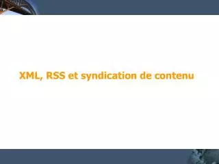 xml rss et syndication de contenu