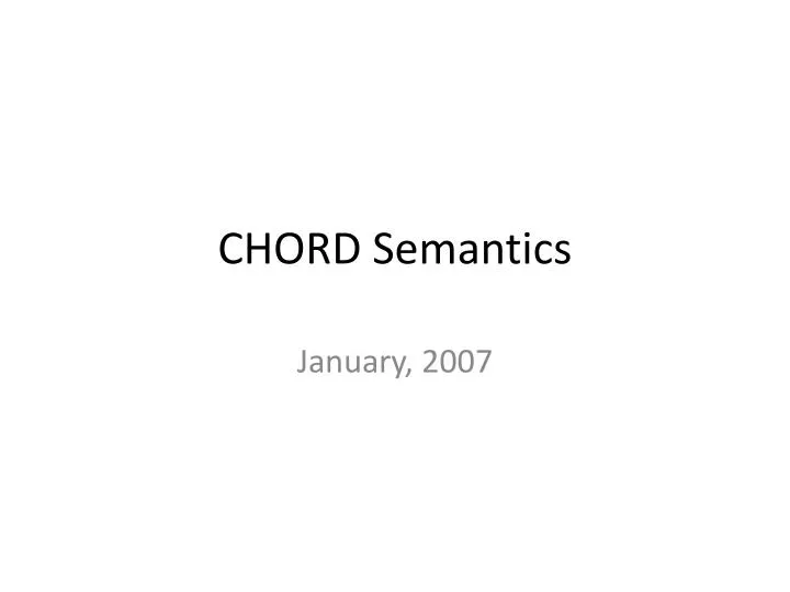 chord semantics