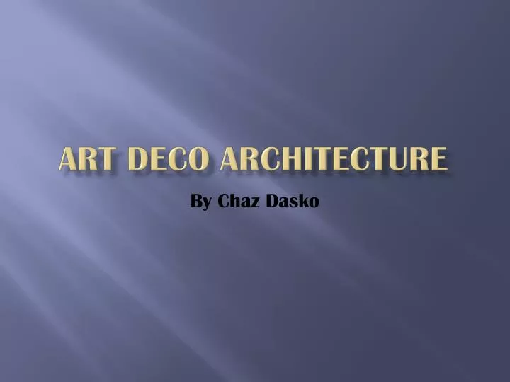 art deco architecture